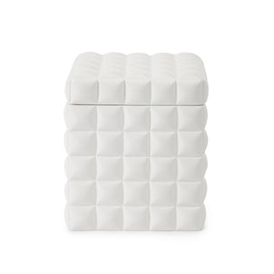 Piazza Bath Accessories White|Cotton Jar