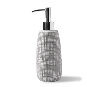 Raffia Bath Accessories Grey|Lotion Dispenser