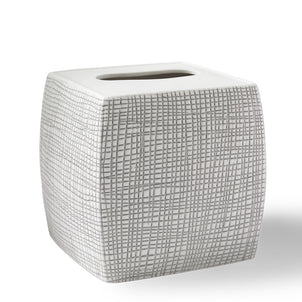 Raffia Bath Accessories Grey|Tissue Holder