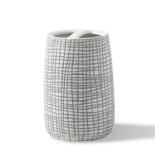 Raffia Bath Accessories Grey|Toothbrush Holder