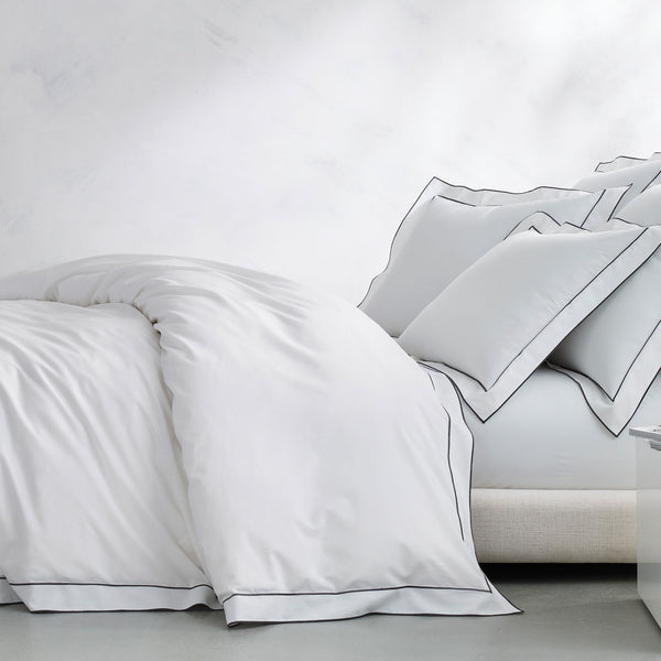 Kassatex Salerno Embroidered Percale Duvet - Queen