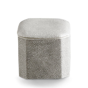 Shagreen Bath Accessories Grey|Cotton Jar