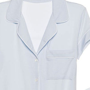 Eberjey Gisele Short PJ Set Water Blue / White|customizer