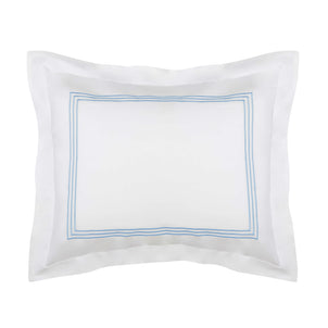 Strada Embroidered Percale Shams Blue (Strada)|2 Standard Shams|Customizer