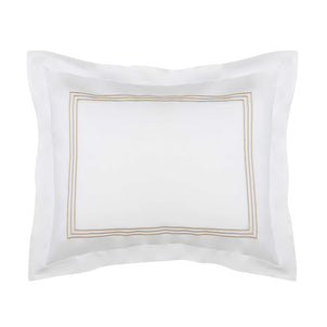 Strada Embroidered Percale Shams Mink (Strada)|2 Standard Shams