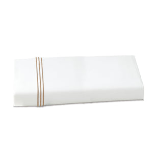 Strada Embroidered Percale Flat Sheet Mink