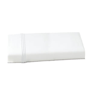 Strada Embroidered Percale Flat Sheet White