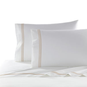 Strada Embroidered Percale Pillowcase Set of 2 Mink (Strada)