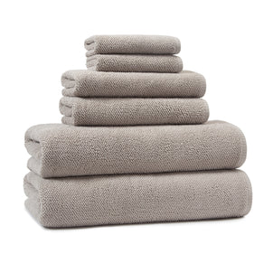 Veneto Textured Towels Light Grey