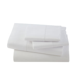 Vicenza Sateen Italian Sheet Set White|Queen